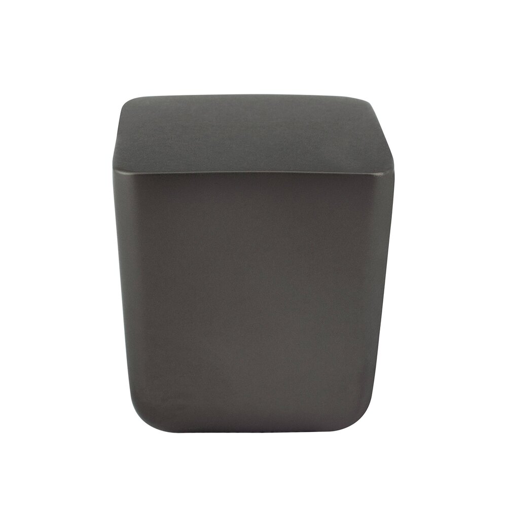 Large Square Knob in Charcoal Gray