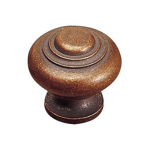 Solid Brass 1 3/16" Diameter Concentric Knob in Antique Copper