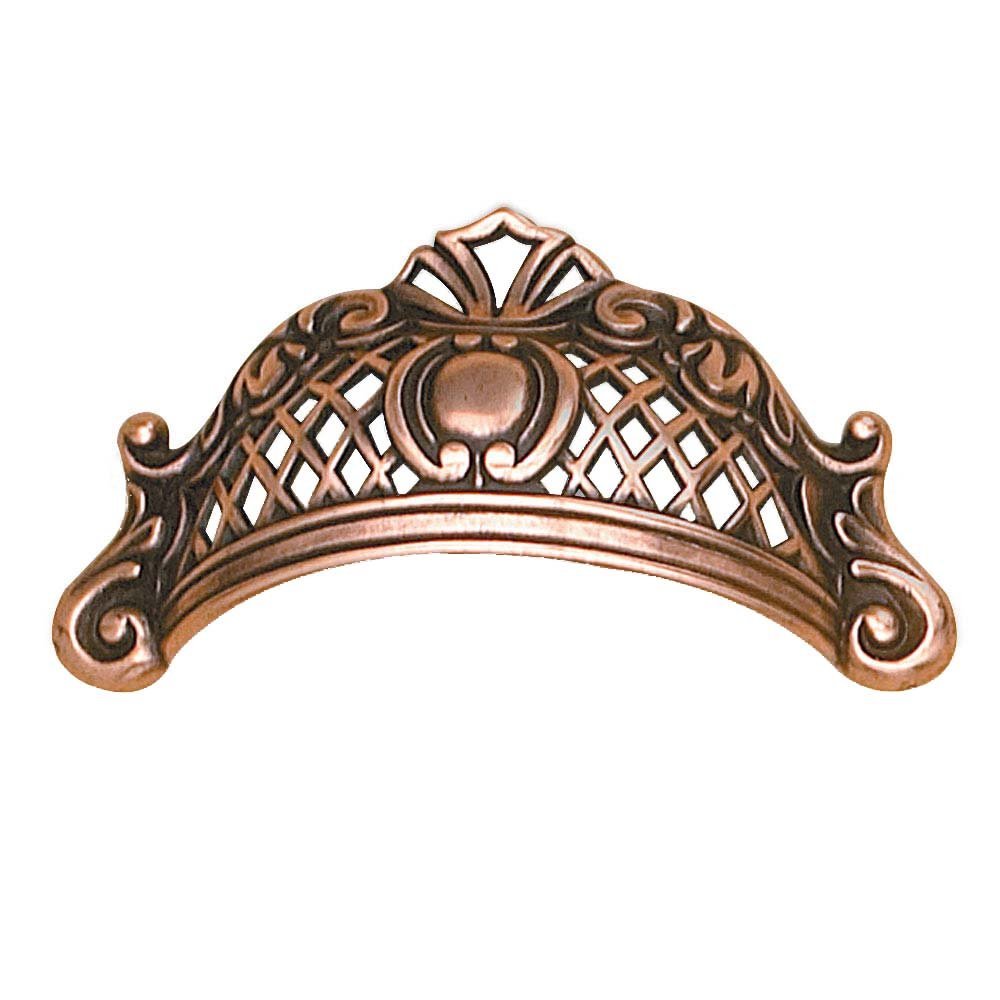 2 1/2" Centers Filigree Cup Pull in Old Copper