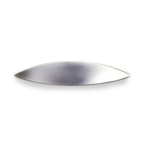 3 3/4" Centers Leaf-shaped Cup Pull in Brushed Chrome