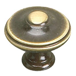 Solid Brass 1 3/8" Diameter Parisian Knob in Satin Bronze