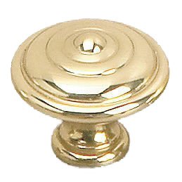 Solid Brass 1 3/8" Diameter Bordeaux Knob in Brass