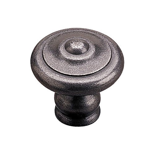 Forged Iron 25/32" Diameter Ball-in-the-Center Flat-top Knob in Natural Iron