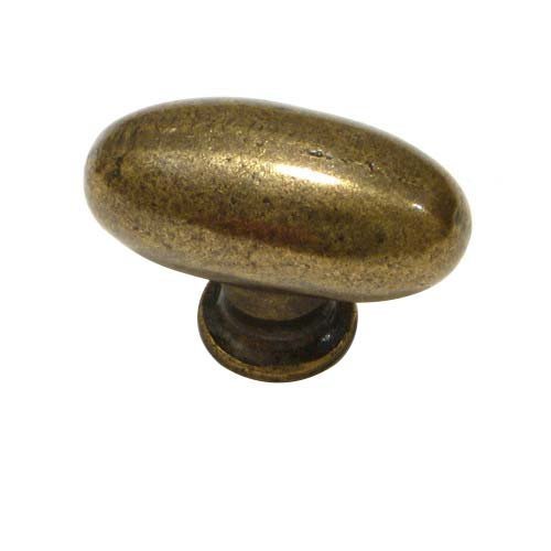 Cast Iron 1 9/16" Egg Shaped Knob in English Bronze