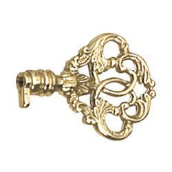 Solid Brass 1 5/16" Long Decorative Key in Brass