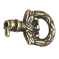 Solid Brass 1 1/2" Long Ornamental Decorative Mock Key in Burnished Brass
