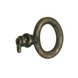Solid Brass 1 5/32" Long Decorative Key in Oxidized Brass