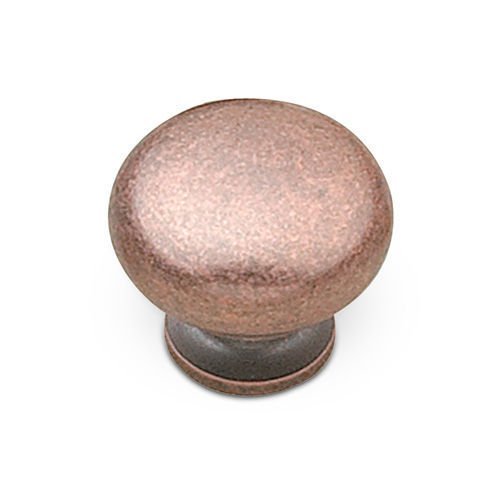 1 1/2" Diameter Round Knob in Antique Copper