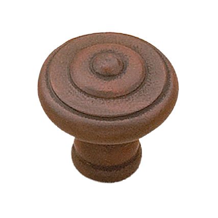 1 3/8" Diameter Beaded Knob in Antique Rust