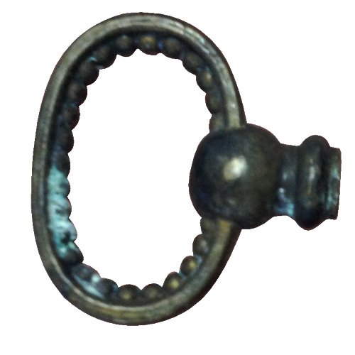 Solid Brass 1 3/16" Decorative Mock Key with Beading in Bronze