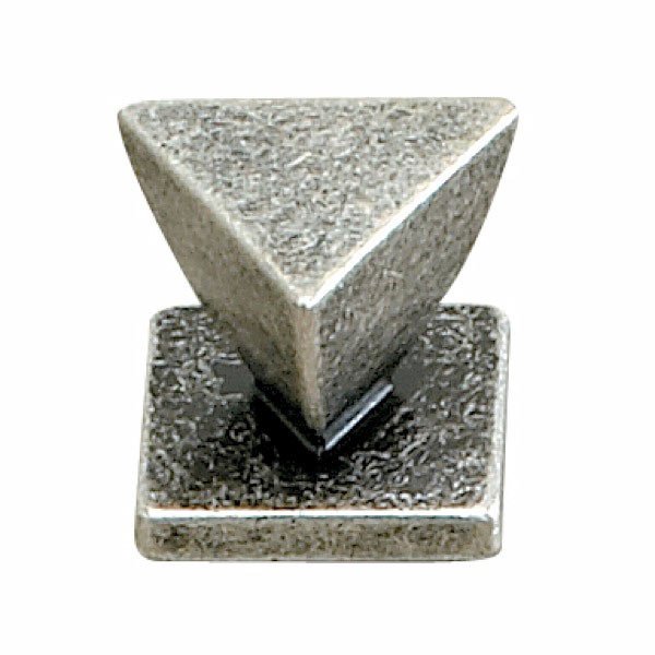 1 3/16" Triangle Knob in Old Silver