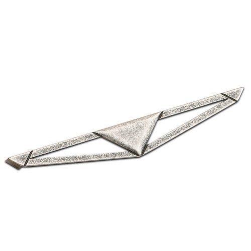 6 1/4" Centers Triangle Handle in Old Silver