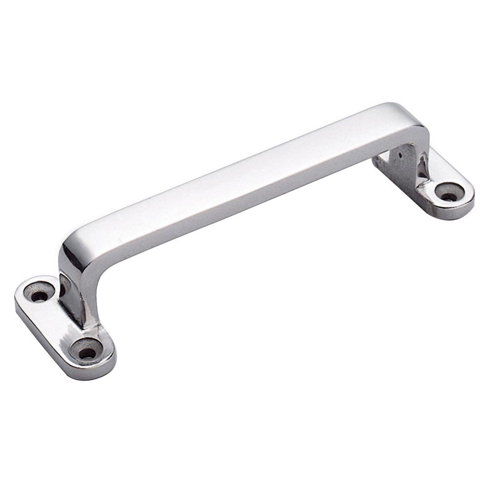 Stainless Steel 4 1/8" Centers Front Mounted Pull in Polished Stainless Steel