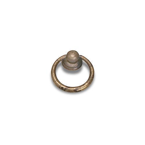Solid Brass 1 1/4" Diameter Round Ring Pull in Oxidized Brass