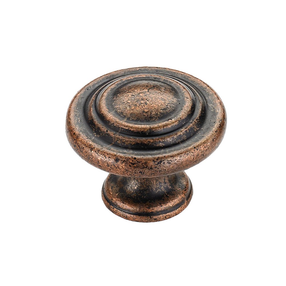 1 3/8" Diameter Button Knob in Antique Copper