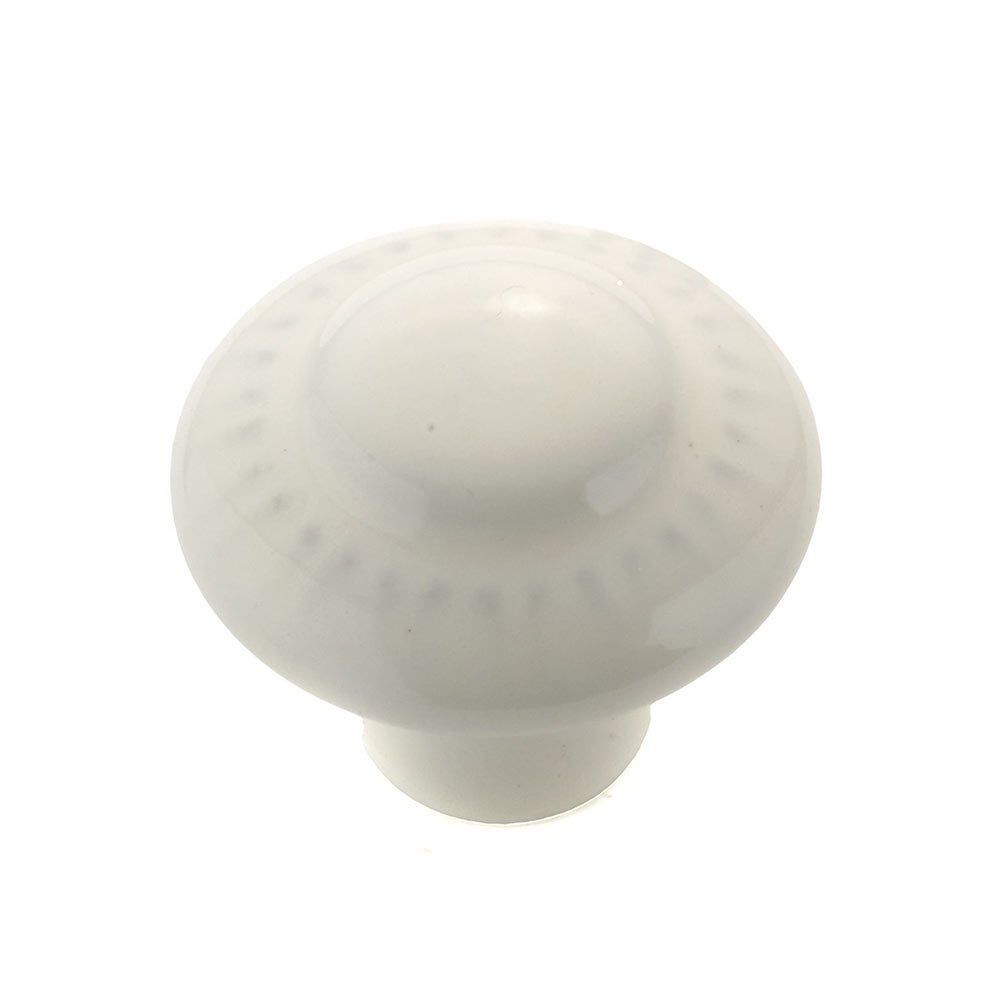 Ceramic 1 3/8" Diameter Knob in White