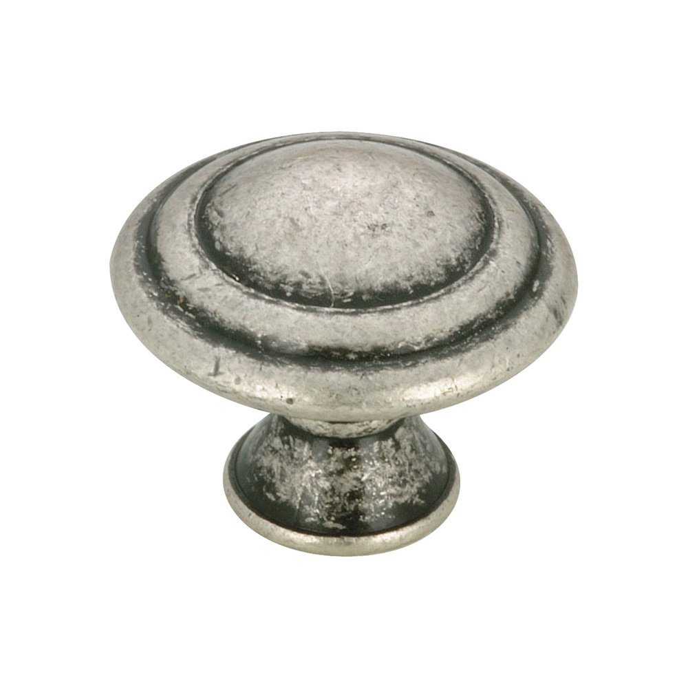 1 1/8" Diameter Circles Knob in Old Silver