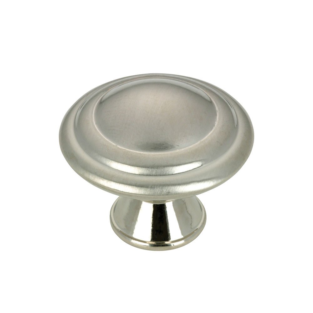 1 1/8" Diameter Narrow Button Knob in Brushed Nickel