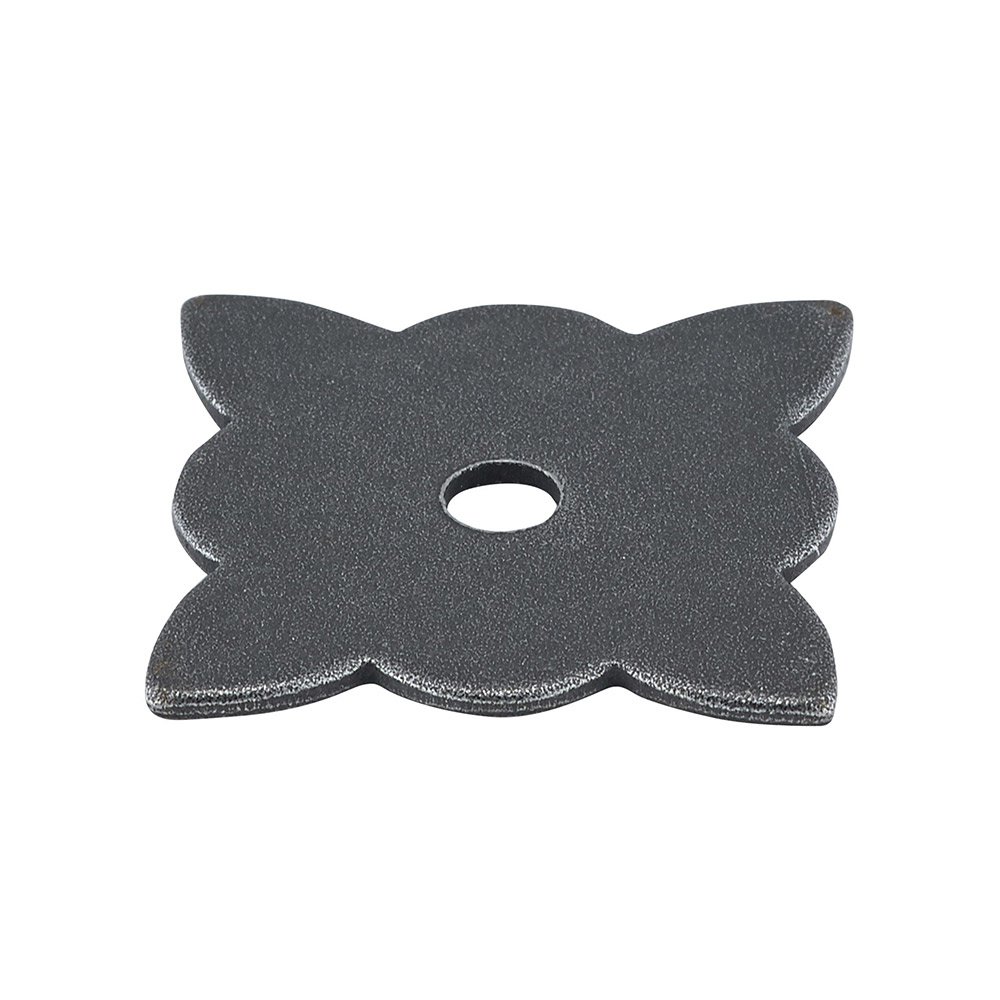 Forged Iron 1 3/8" Long Knob Backplate in Natural Iron