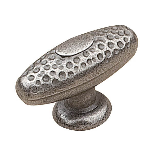 2 1/16" Long Hammered Knob in Natural Iron