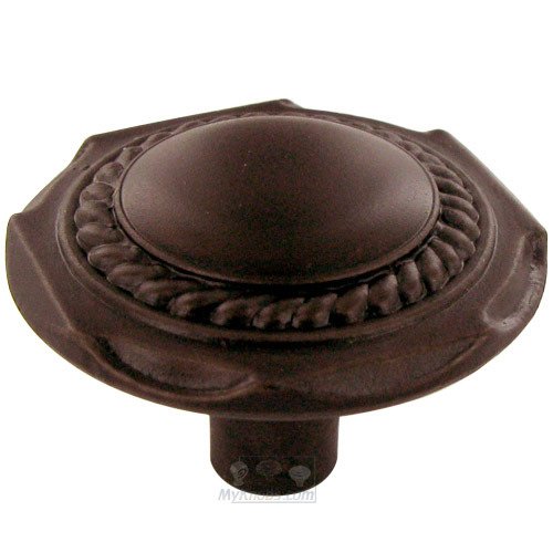 1 1/4" Diameter Twisted Rope Knob in Hammered Rust