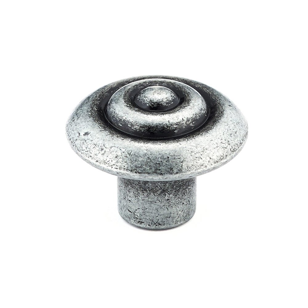 1 1/4" Diameter Beaded Knob in Wrought Iron