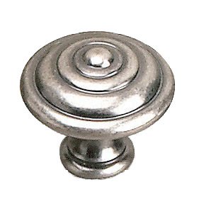 Solid Brass 1 1/8" Diameter Knob in Faux Iron