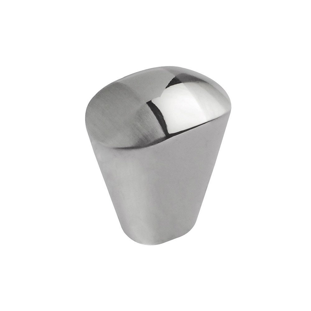3/4" Long Top Heavy Knob in Chrome and Brushed Nickel