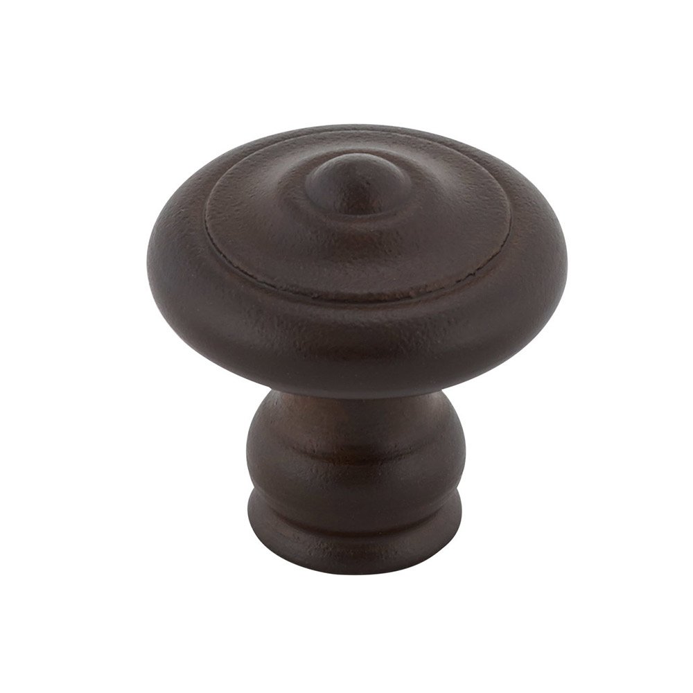Forged Iron 1 3/16" Diameter Ball-in-the-Center Flat-top Knob in Rust