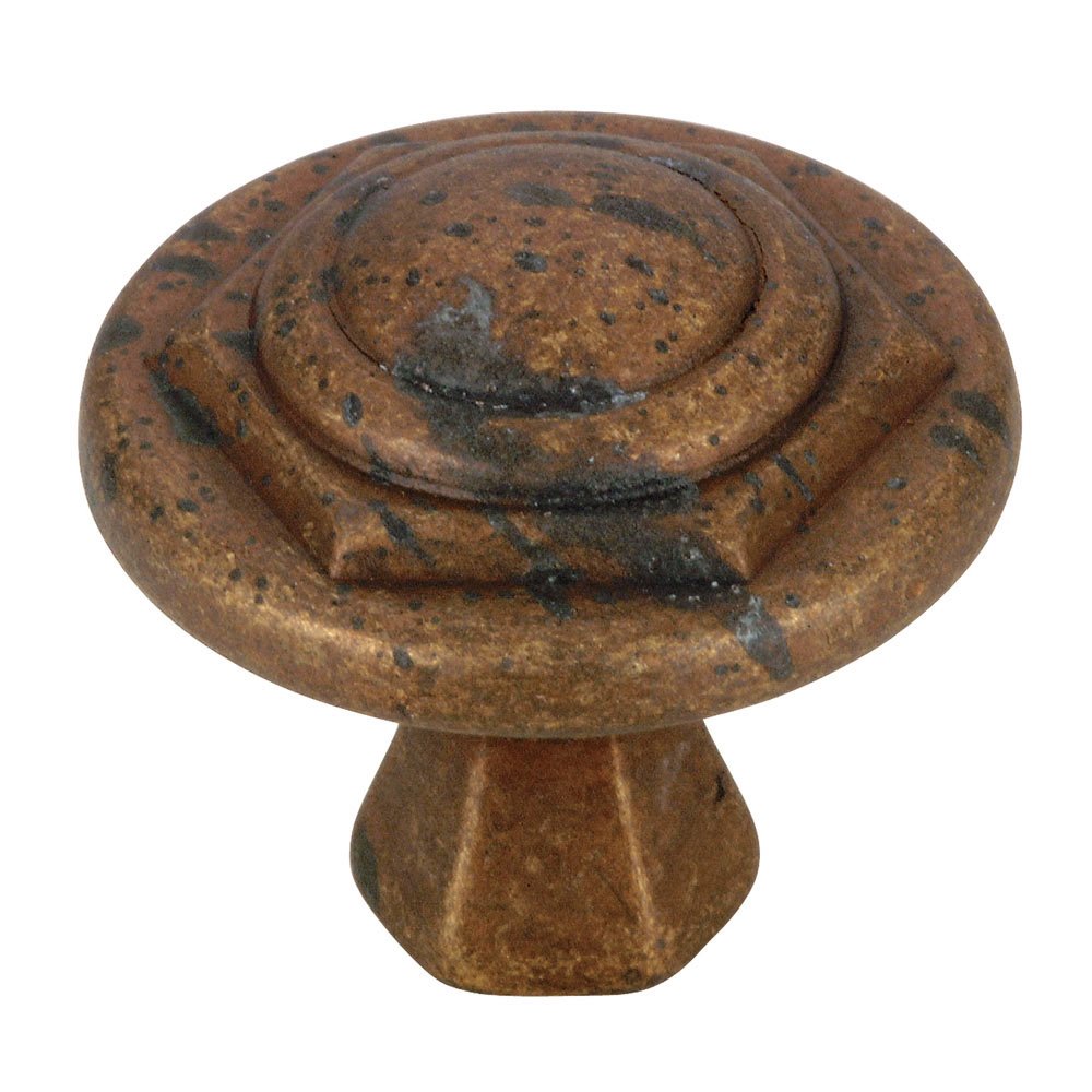 1 1/16" Diameter Raised Hexagon Knob in Spotted Bronze