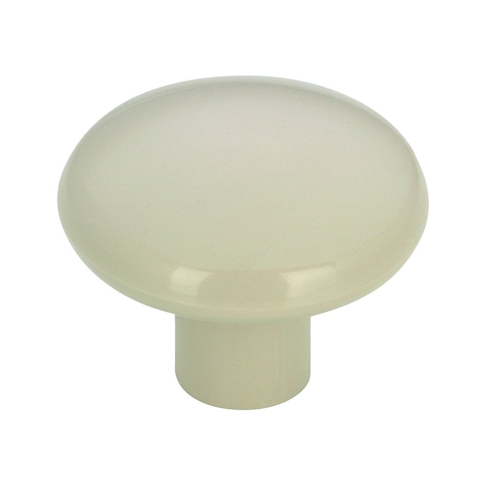 Plastic 1 1/4" Diameter Flat-top Knob in Almond