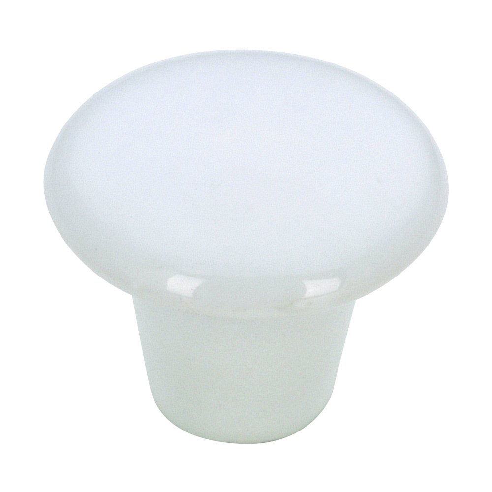 Ceramic 1 1/4" Diameter Knob in White