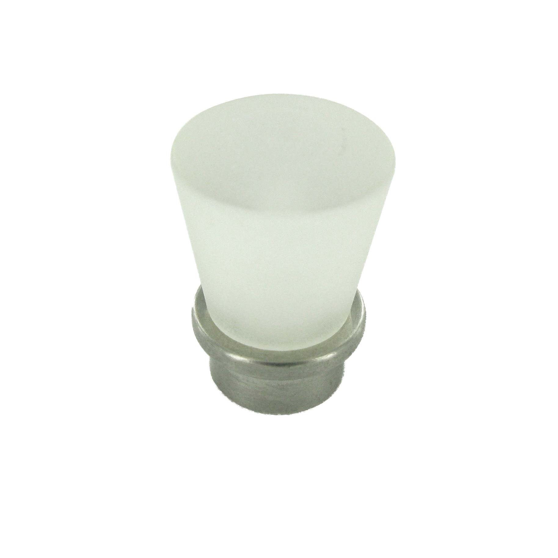 3/4" Diameter Metacryl Knob in Brushed Nickel and Frosted Clear