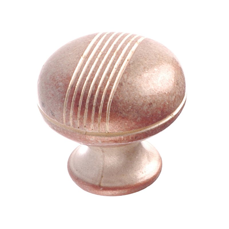 1 1/4" Diameter Knob with Etched Stripes in Inca
