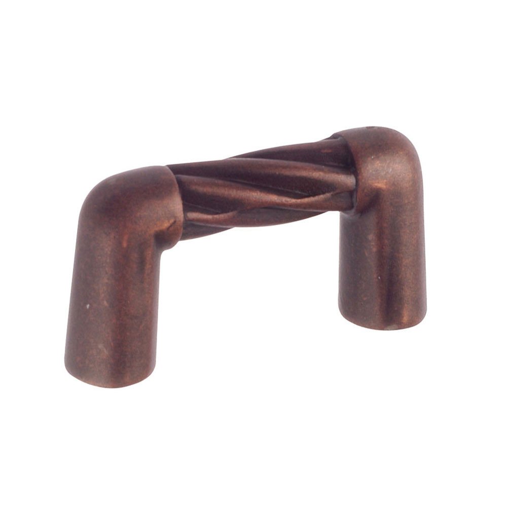 1 3/8" Centers Twisted Wire Pull in Antique Copper