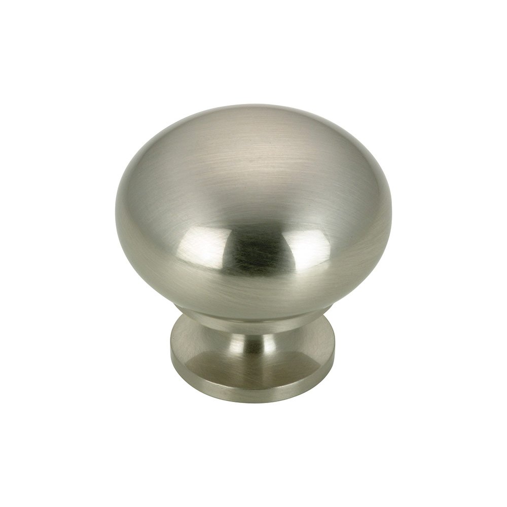 Solid Brass 1 1/4" Diameter Mushroom Knob in Brushed Chrome