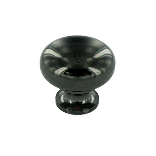 Solid Brass 1 1/4" Diameter Mushroom Knob in Black Nickel