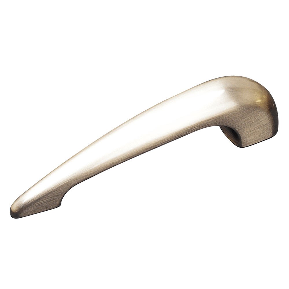 Solid Brass 3 3/4" Centers Tapered Sloping Pull in Satin Nickel