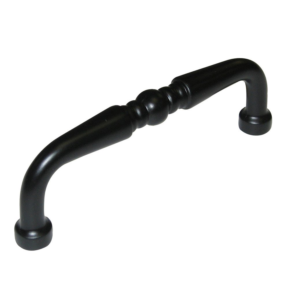 3" Centers Beaded Wire Pull in Matte Black