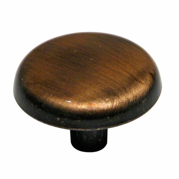 1 1/4" Diameter Plain Knob in Antique Copper
