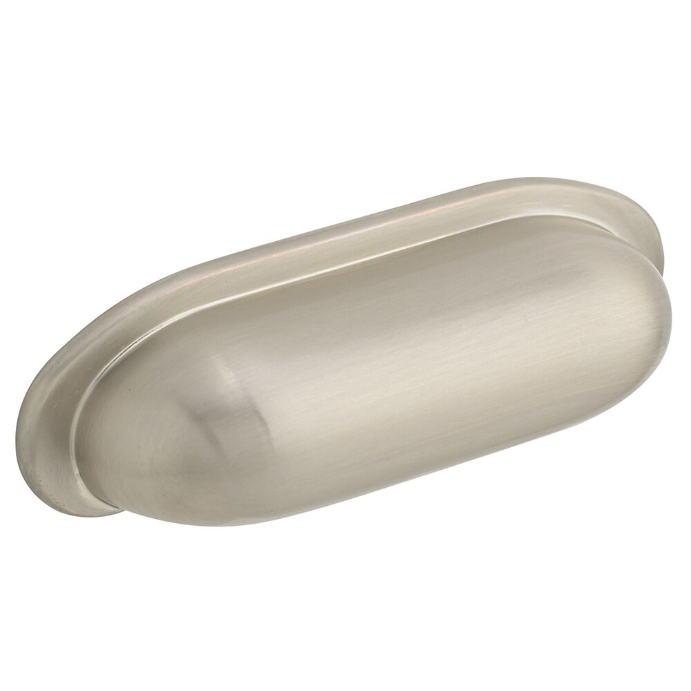 2 1/2" Centers Ovaloid Cup Pull in Brushed Nickel