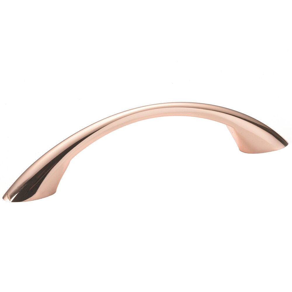 3 3/4" Centers Bow Pull with Flared Ends in Polished Copper