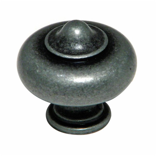 1 1/4" Diameter Dome Centered Knob in Natural Iron