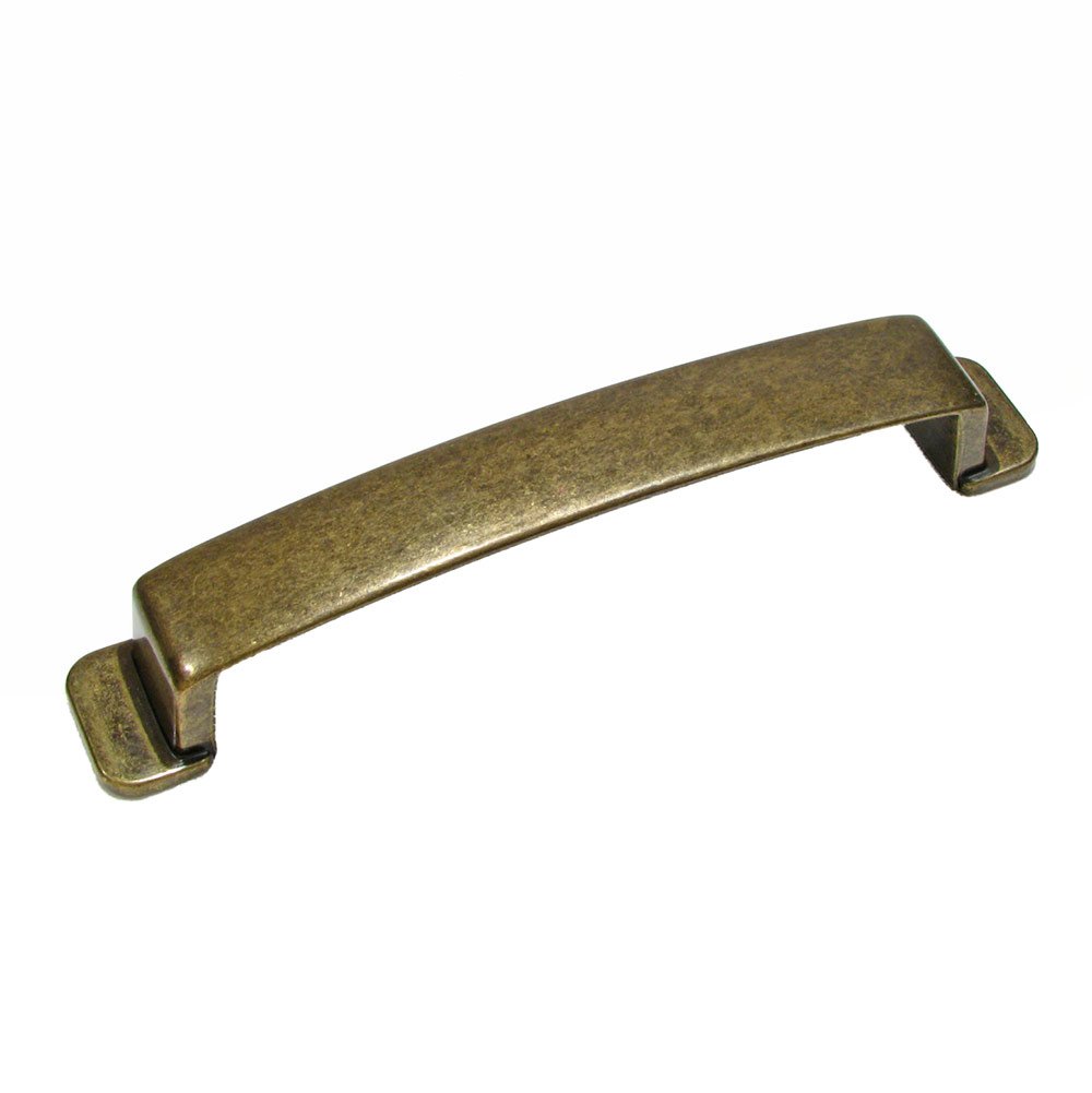 5" Centers Square Edge Pull in Burnished Brass