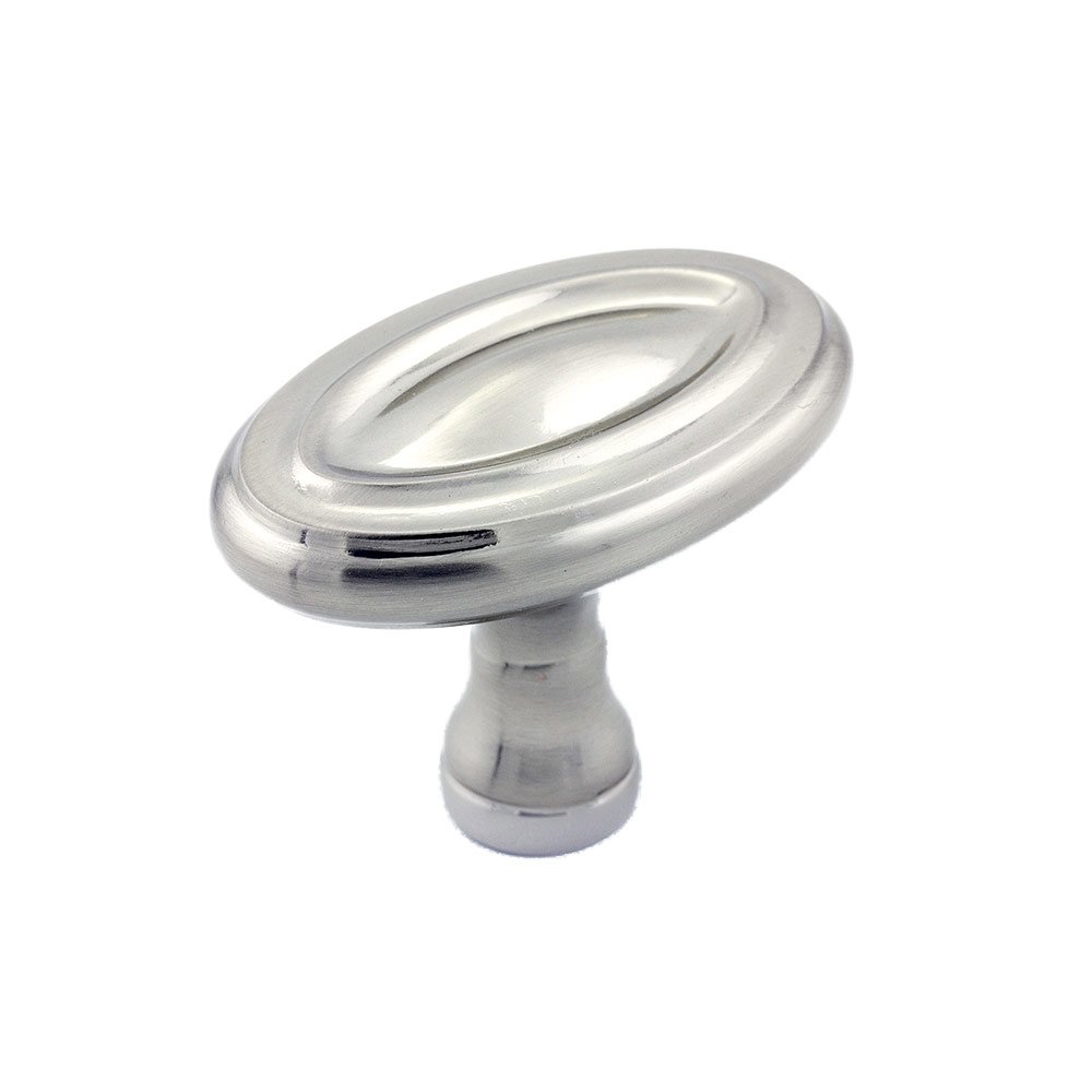 1 11/16" Oval Knob In Brushed Nickel