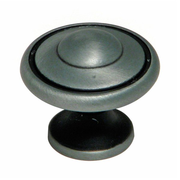 1 3/16" Diameter Knob with Grooved Edge in Natural Iron