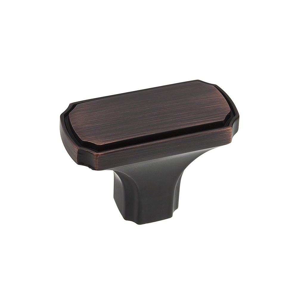 1 11/16" Rectangle knob In Brushed Oil Rubbed Bronze