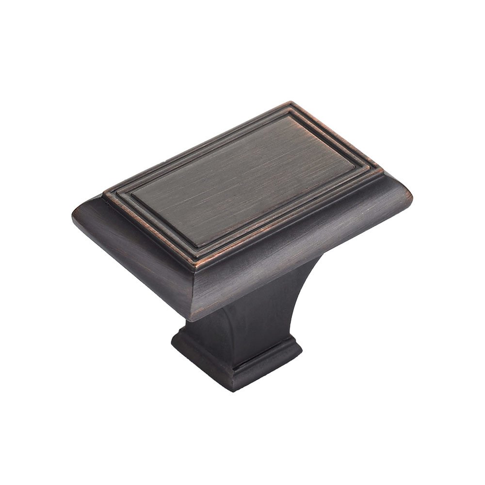 1 11/16" Rectangle Knob In Brushed Oil Rubbed Bronze