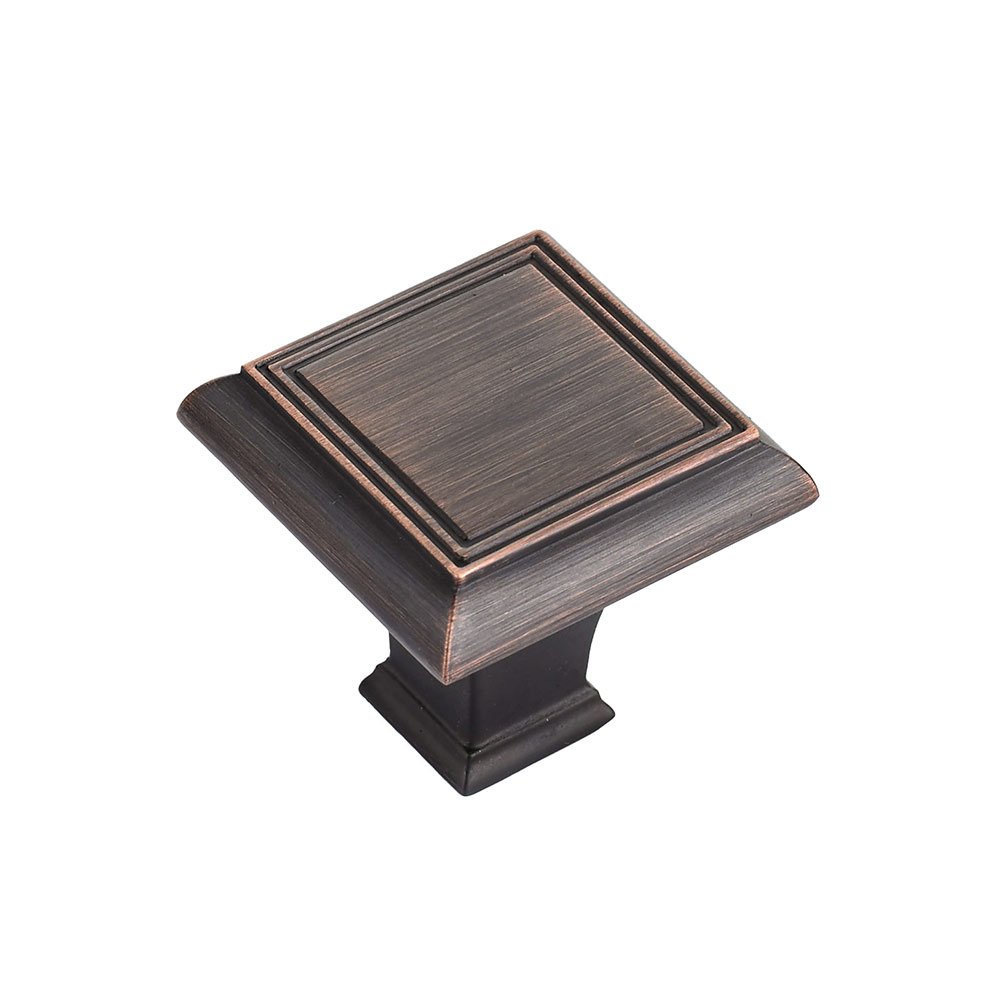 1 3/8" Rectangle Knob In Brushed Oil Rubbed Bronze