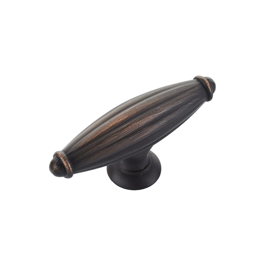 2 9/16" Long Indian Drum T-Knob in Brushed Oil Rubbed Bronze